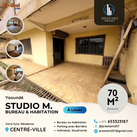 Main image — Vaste Studio Bon Standing Individuel pour Bureau ou Habitation
