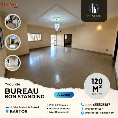 Image principale — Vaste Bureau Bon Standing 7Pièces à louer à Bastos