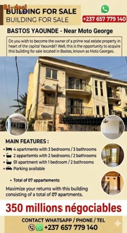 Image principale — BUILDING FOR SALE BASTOS YAOUNDE