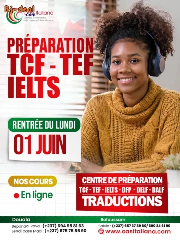 Image principale — Préparation TCF TEF IELTS TOEFL TOIEC CAMBRIDGE