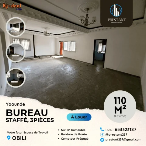 Image principale — Magnifique Bureau Bon Standing 3Cham à louer à Obili