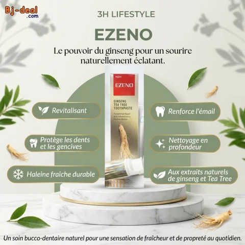 Image principale — Dentifrice Ezeno au Ginseng et à lArbre de thé