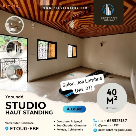 Image principale — Plusieurs Jolis Studios Haut Standing Neufs à louer à Etoug-Ebe